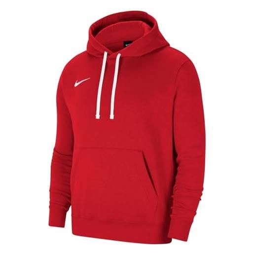 Nike team club 20 felpa con cappuccio, rosso (university/bianco), s uomo