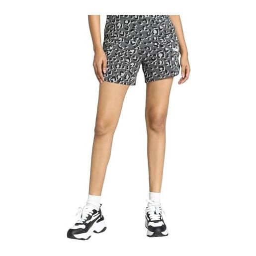 PUMA ess+ animal 5 aop shorts - pantaloncini in maglia adulti unisex, PUMA black, 677928