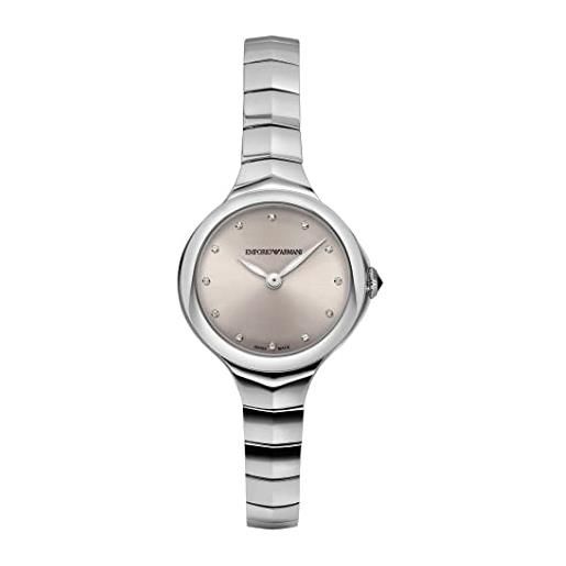 Emporio Armani swiss orologio da donna, movimento a due lancette, cassa in acciaio inossidabile 26 mm con bracciale in acciaio inossidabile, ars8013