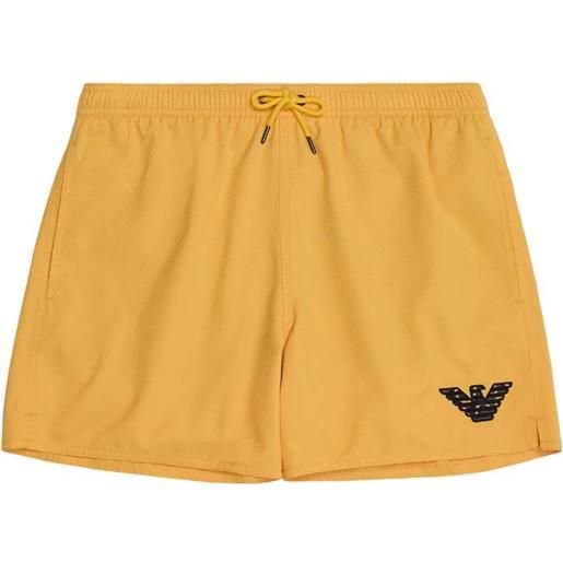 EMPORIO ARMANI SWIMWEAR shorts mare con logo eagle giallo / 46