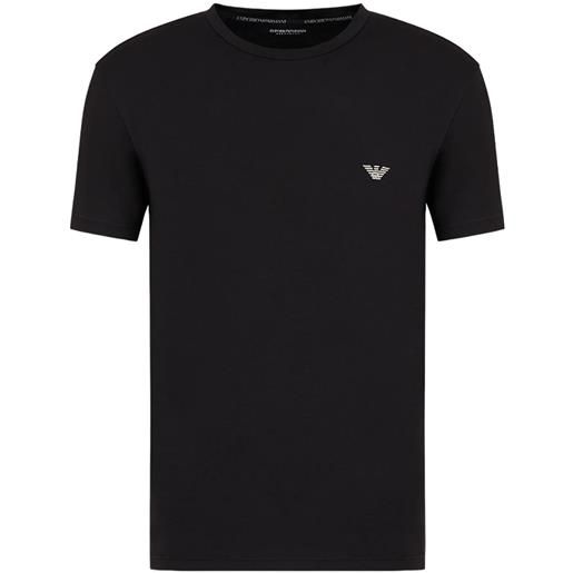 EMPORIO ARMANI UNDERWARE t-shirt slim con logo a contrasto nero / s