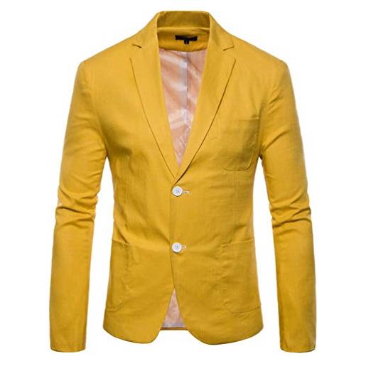 TT Global giacca blazer da uomo casual elegante slim fit tops blazers solido cappotto outwear, blazer classico da uomo giacca casuale attività commerciale finitura morbido cotone