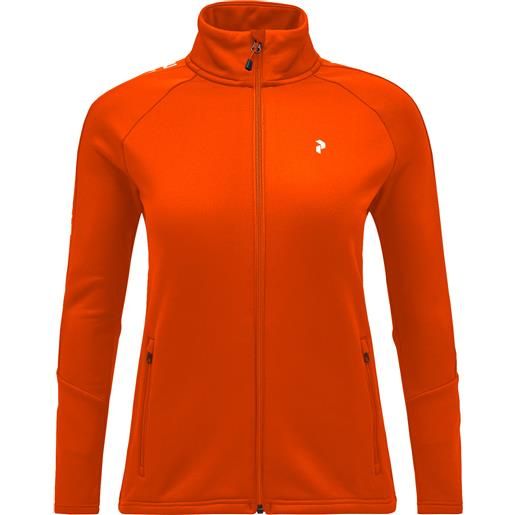 Peak Performance - giacca di pile con zip - w rider zip jacket gold flame/gold flame per donne - taglia xs, s - arancione