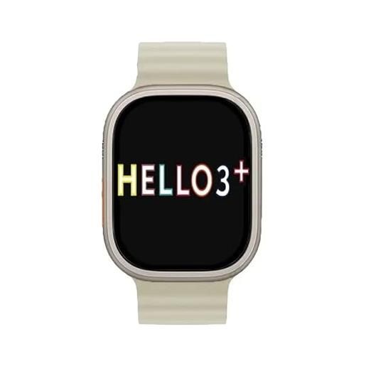 RUQIU hello watch 3 + plus 2024 smart watch ultra 49 mm aomled orologio con schermo nfc gps tracker frequenza cardiaca orologio sportivo bussola (bianco)
