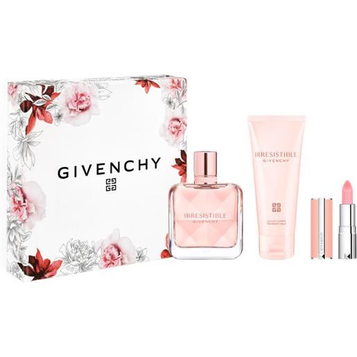 Givenchy irresistible edp cofanetto 50 ml eau de parfum + 75 ml body lotion + mini rose perfecto n°001