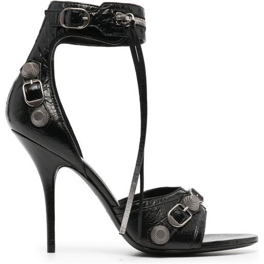 Balenciaga sandali in pelle cagole 110mm - nero