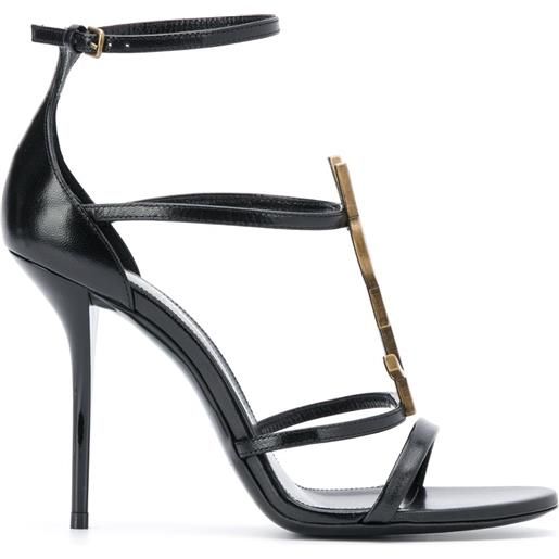 Saint Laurent sandali con tacco a stiletto - nero