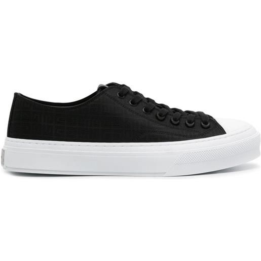 Givenchy sneakers city low con logo jacquard - nero