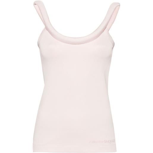 Alexander McQueen top con dettaglio 3d - rosa