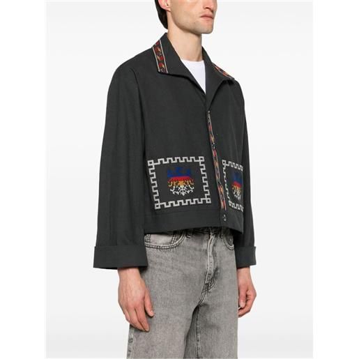 Neighborhood giacca-camicia gt embroidery - grigio