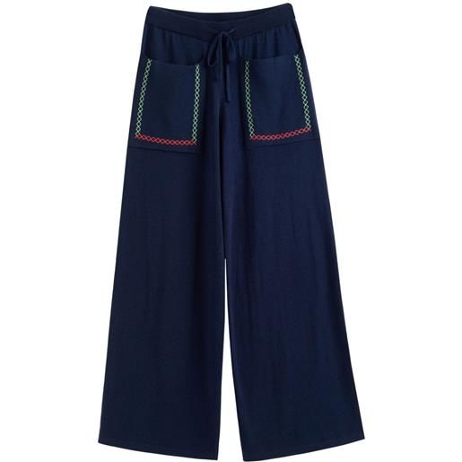 Chinti & Parker pantaloni santorini con cuciture a contrasto - blu