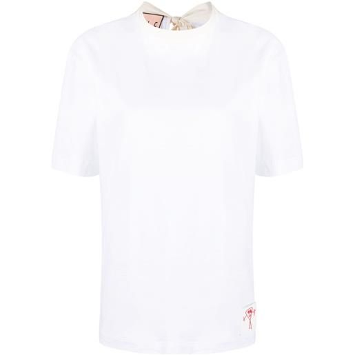 Plan C t-shirt con fiocco - bianco