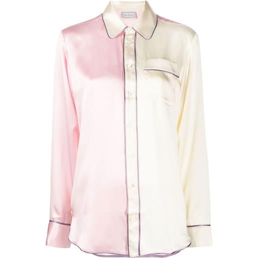 Pierre-Louis Mascia camicia pigiama bicolore - rosa