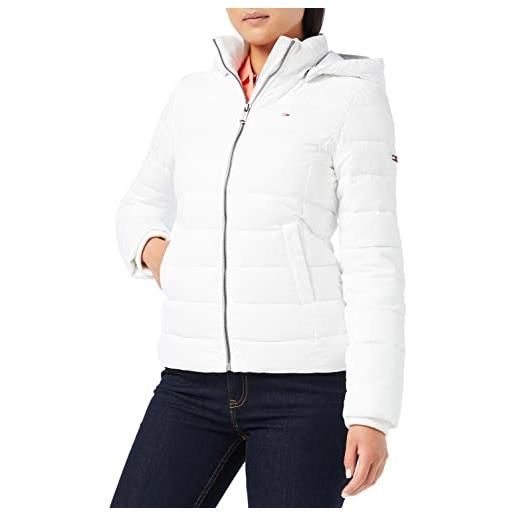 Tommy Jeans tjw basic hooded jacket, giacca donna, white, l