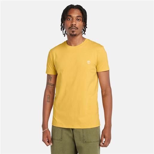 Timberland t-shirt dunstan river da uomo in giallo chiaro giallo
