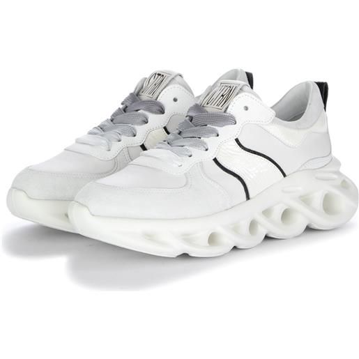 CATERINA C | sneakers pelle camoscio bianco