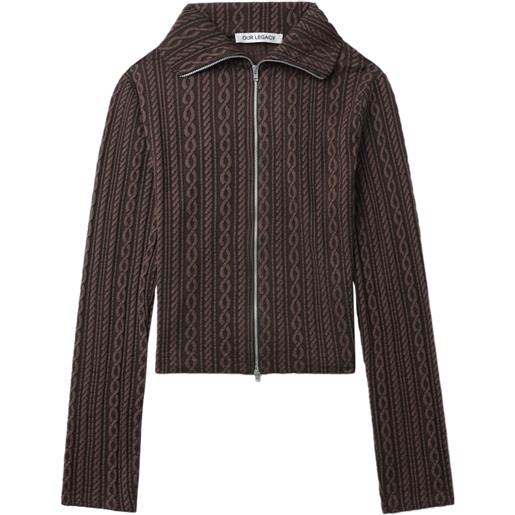 OUR LEGACY cardigan con motivo jacquard - marrone