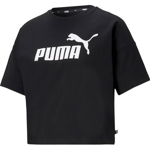 PUMA t-shirt crop essentials logo donna