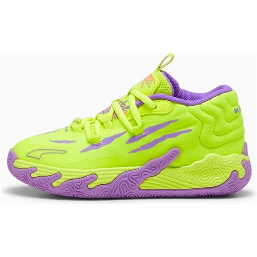 PUMA scarpe da basket mb. 03 spark da bambini, giallo/viola/altro