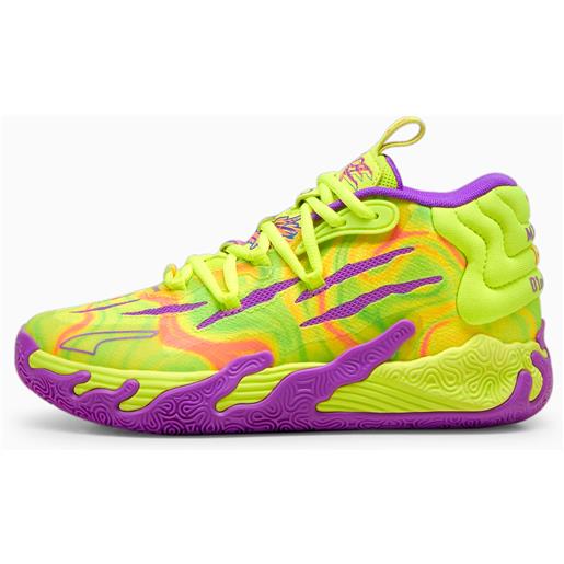 PUMA scarpe da basket mb. 03 spark da ragazzi, giallo/viola/altro