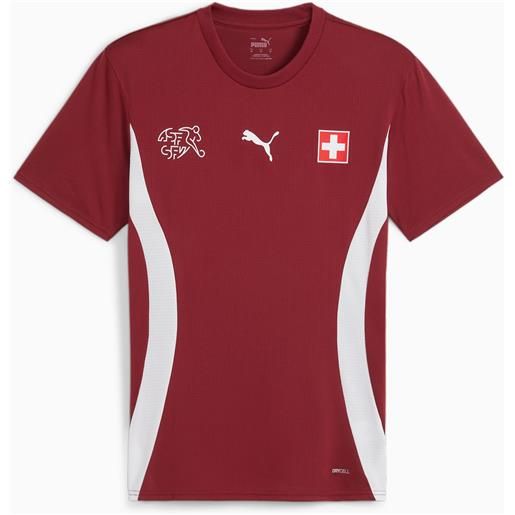 PUMA maglia da calcio pre-partita della svizzera, rosso/bianco/altro