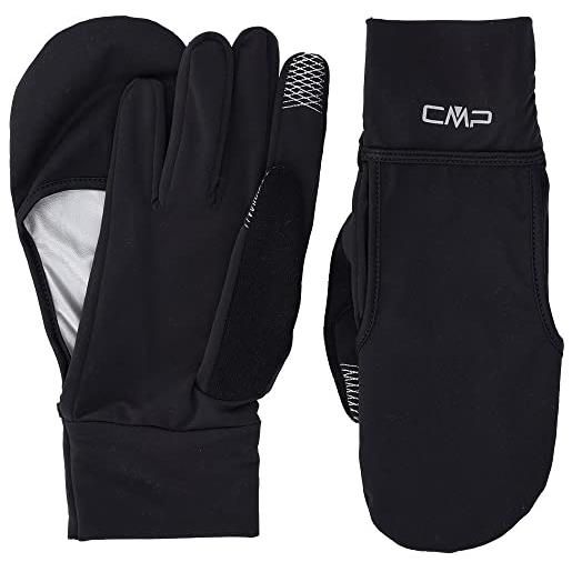 CMP, guanti donna con manopola ripiegabile laminata, nero, s/m