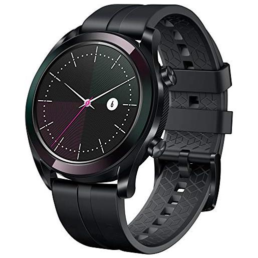 HUAWEI watch gt (elegant) smartwatch, bluetooth 4.2, display touch 1.2 amoled, fitness tracket con gps, rilevazione battito cardiaco, resistente all'acqua 5 atm, nero elegant black