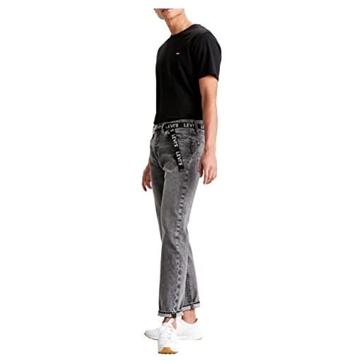 Levi's 502 taper, jeans tapered uomo, nero (adjustable black 0751), w36/l34 (taglia produttore: 36 34)