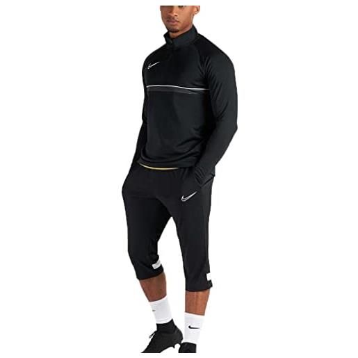 Nike dri-fit academy, pants uomo, nero bianco, m