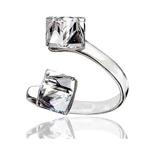 ARANDE Jewelry SWAROVSKI Crystals anello di cristallo swarovski, regolabile, in argento sterling 925 certificato