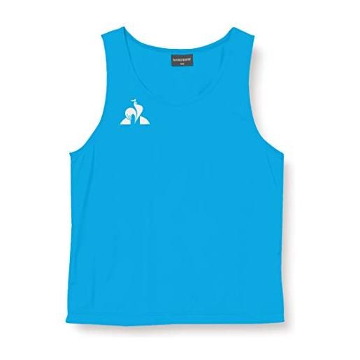 Le Coq Sportif training chasuble, maglietta con spalline. Bambino, blu fluo, 8a