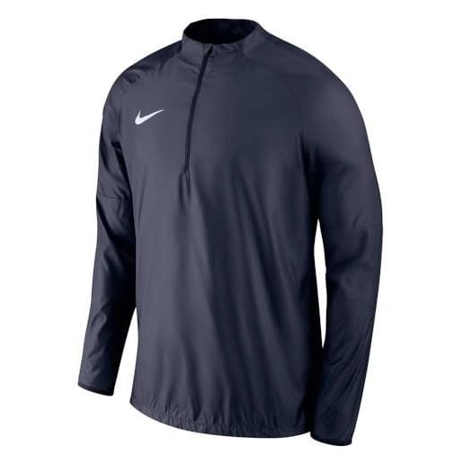 Nike academy18 shield drill top, t-shirt a manica lunga bambino, obsidian/obsidian/(white), s