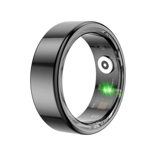 Lovehomily 5.0 monitor del sonno compatibile bluetooth ip68 e 5atm imformeabile modalità multi-sport indossabile r02 smart ring anello fitness tracker for for (nero 11)