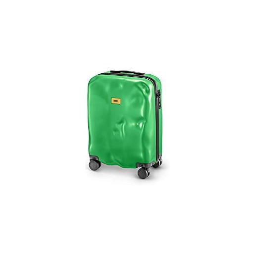 CRASH BAGGAGE - icon cabin, valigia rigida in policarbonato, bagaglio a mano, dimensioni trolley 55 x 40 x 22 cm, capacità 35 litri, colore mint green