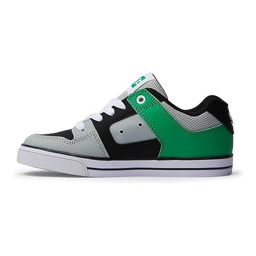 DC Shoes puro, scarpe da ginnastica, black kelly green, 36 eu