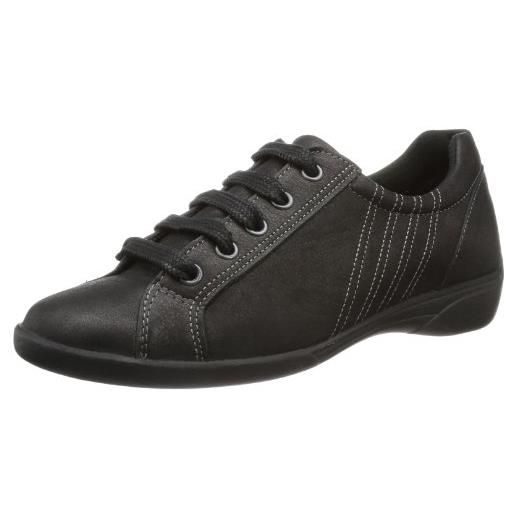 Comfortabel 950427, scarpe stringate basse derby donna, nero (schwarz (schwarz 1), 42