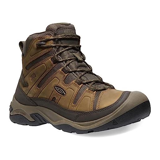 KEEN circadia mid impermeabile largo, scarpe da trekking uomo, bisonte brindle, 42.5 eu larga