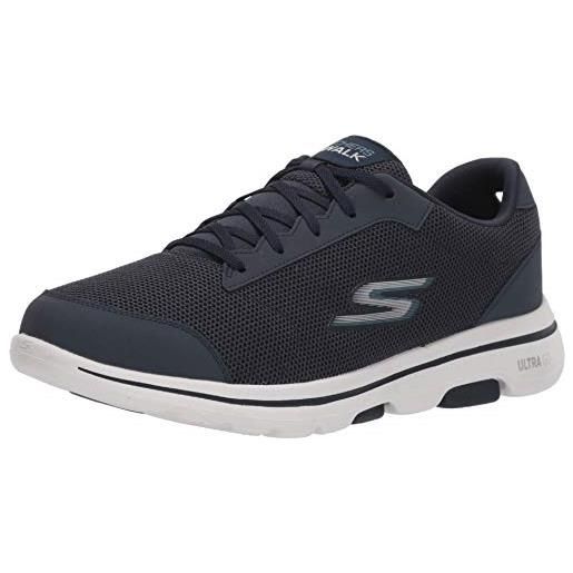 Skechers gowalk 5-scarpe da ginnastica con schiuma raffreddata ad aria, uomo, tessuto sintetico blu navy, 45 eu x-larga