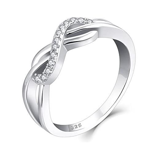 starchenie anelli da donna in argento sterling 925 infinity endless promise, argento sterling