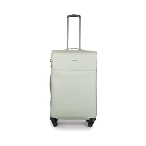 Stratic light + valigetta, custodia morbida, trolley da viaggio, trolley a mano, lucchetto tsa, 4 ruote, espandibile, menta, 79 cm, large (4