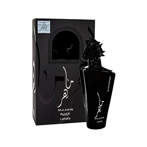 Generic arabic perfume maahir black edition, lattafa, uomo eau de parfum - 100 ml