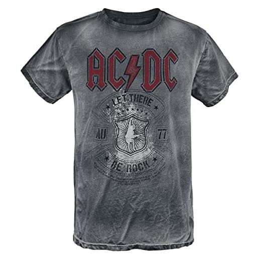 AC/DC let there be rock uomo t-shirt grigio xl 100% cotone regular
