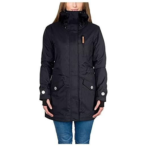 Berydale light parka bd200, giacca funzionale impermeabile e antivento per la primavera-autunno donna, nero (black 200), s