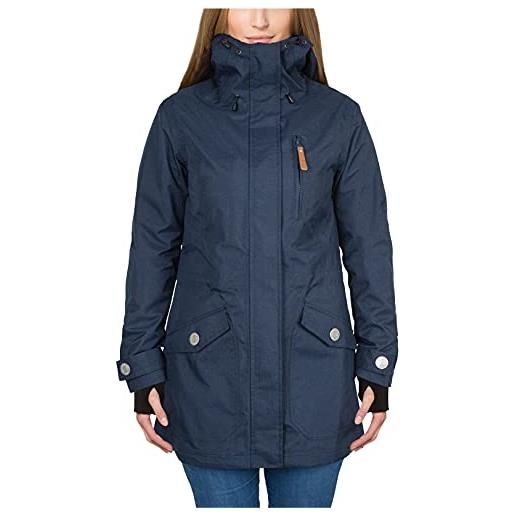 Berydale light parka bd200, giacca funzionale impermeabile e antivento per la primavera-autunno donna, blu (blue 160), xl
