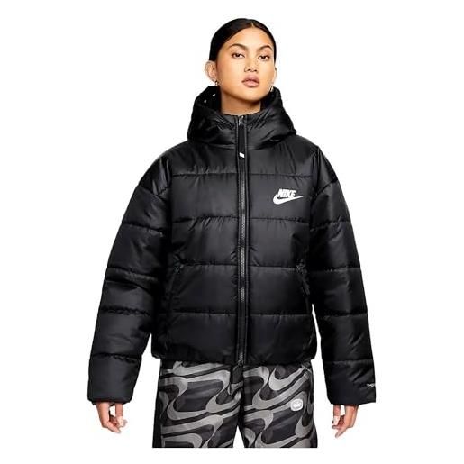 Nike sportswear therma-fit repel giacca con cappuccio, nero/nero/bianco, m donna
