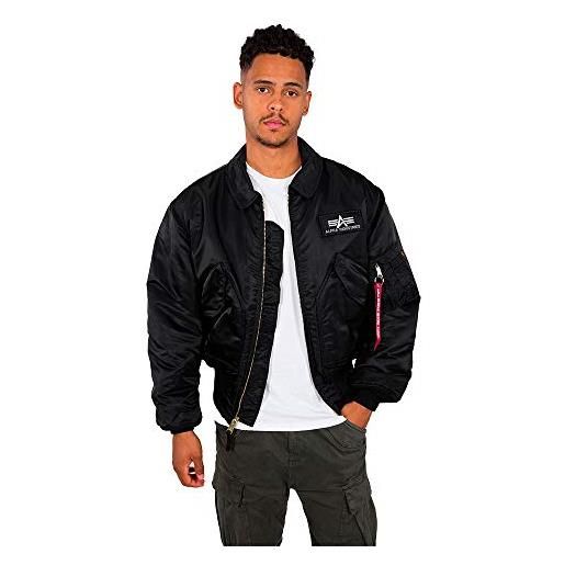 Alpha industries cwu 45 bomber jacket per uomo giacca, black, xs