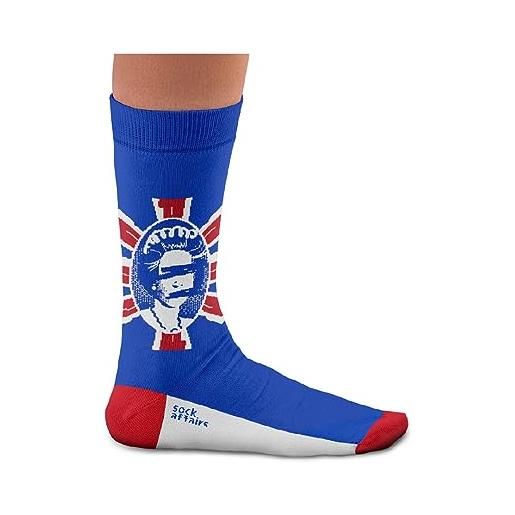 Sock Affairs - calzini unisex, calzini divertenti per uomini e donne - calzini divertenti alla moda - music socks modello punk royal, blu, 41-46
