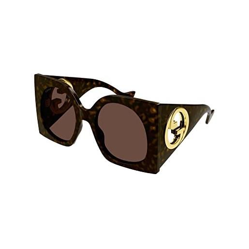 Gucci occhiali da sole gg1254s havana/brown 55/22/140 donna