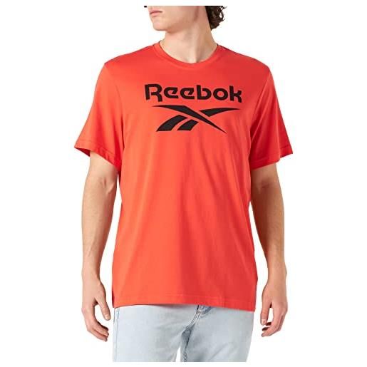 Reebok identity big logo maglietta, dynamic red, l uomo