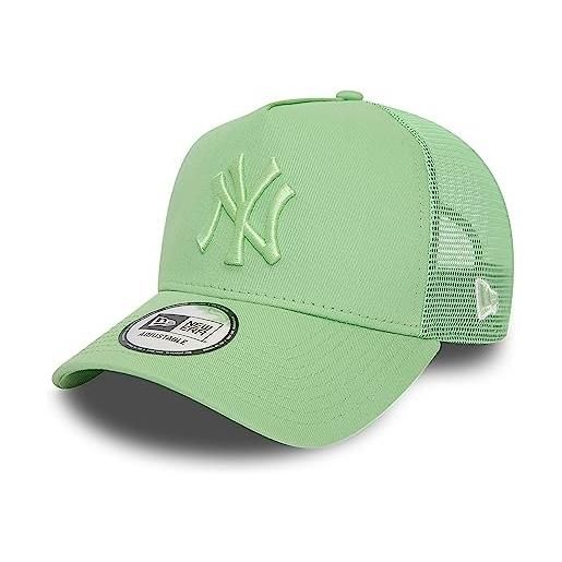 New Era york yankees mlb tonal mesh green a-frame adjustable trucker cap - one-size